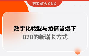 數字化轉型與疫情當爆下，B2B的新增長方式｜萬家推云平臺